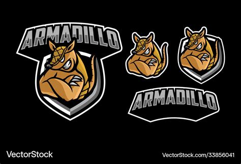 Armadillo mascot logo design Royalty Free Vector Image