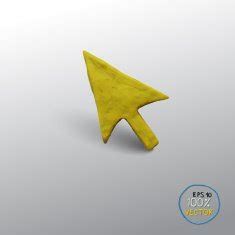 Vector yellow arrow free image download