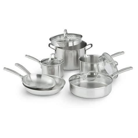 Calphalon Classic Stainless Steel 10 Piece Cookware Set - Walmart.com - Walmart.com