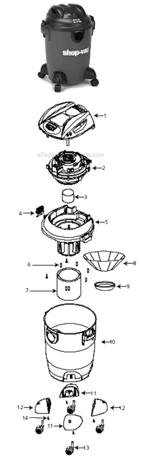 Shop Vac Parts Diagram List