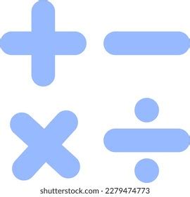 Blue Color Mathematics Symbols Vector Stock Vector (Royalty Free) 2279474773 | Shutterstock