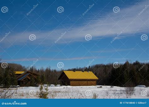 Typical Canadian House in Quebec Winter Stock Photo - Image of city ...