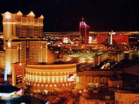 Caesars Palace at night: Las Vegas - Nighttime, Nevada