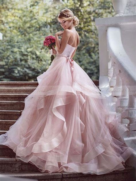 33 Pretty Pink Wedding Dresses for Your Wedding - Mrs to Be