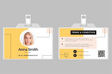 Premium Vector Front And Back Horizontal Id Card Template 80256 | Hot Sex Picture