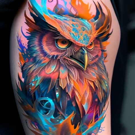 69 Colorful Owl Tattoo Ideas - TattooClue.com