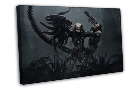 Alien Vs Predator 3 Movie Art Wall Decor 20x16 inch FRAMED CANVAS Print