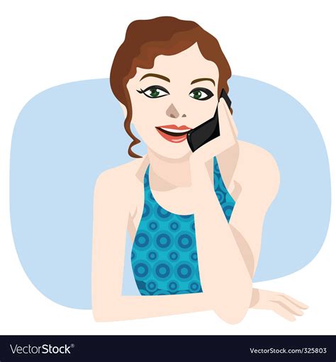 Woman talking on phone Royalty Free Vector Image