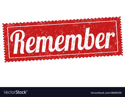 Remember sign or stamp Royalty Free Vector Image