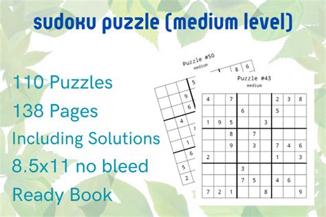 Sudoku Practice Medium Level Puzzle Graphic by DeSign · Creative Fabrica