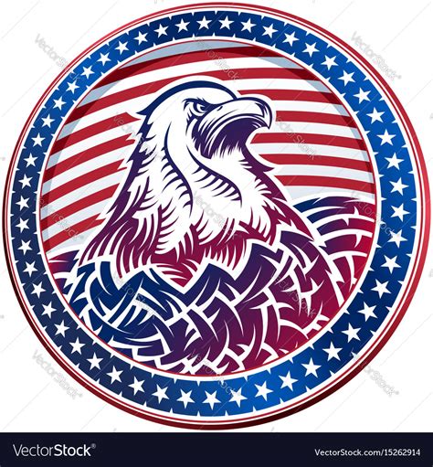 American bald eagle usa natioal symbol fourth Vector Image