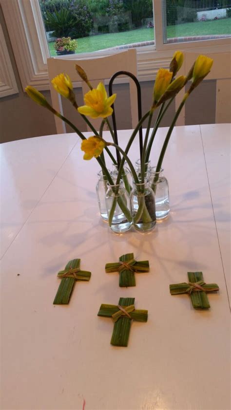 Easter Crosses from Palms we picked in front yard! | Front yard, Easter ...