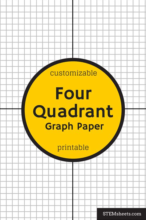 Four Quadrant Graph Paper | Graph paper, Printable graph paper, Graphing