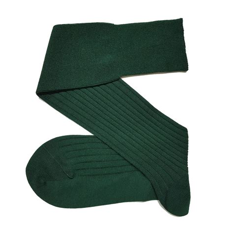 Ribbed Merino Wool Forest Green Socks – Viccel Luxury Socks