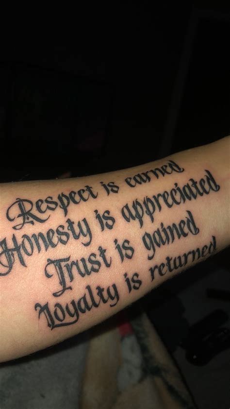 Pin by Turanayyildiz on Hızlı Kaydedilenler | Respect tattoo, Tattoo quotes for men, Loyalty tattoo