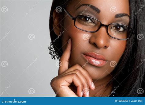 Thinking Black Woman stock image. Image of contemplating - 15355759