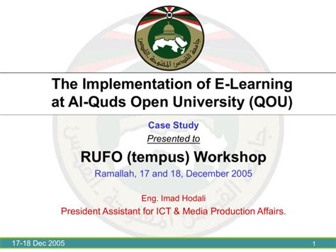 Activities Of the Al-Quds Open University