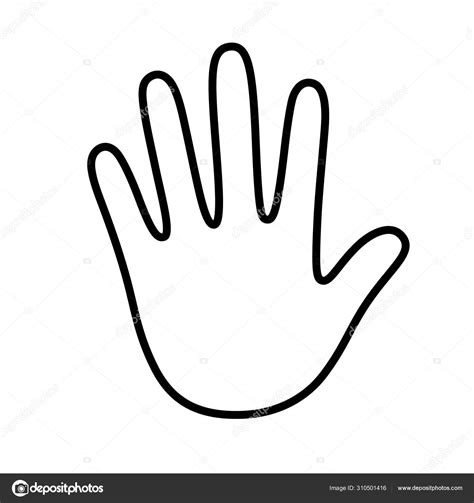 Hand palm outline Stock Vector by ©Sudowoodo 310501416
