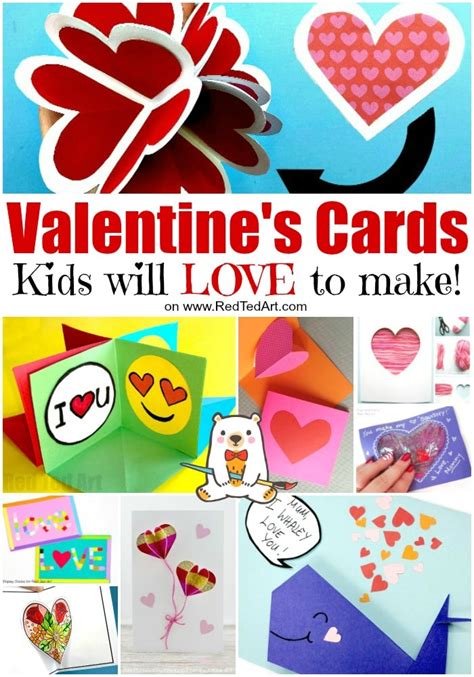 40+ Easy Valentines Cards for Kids - Red Ted Art - Make crafting with ...