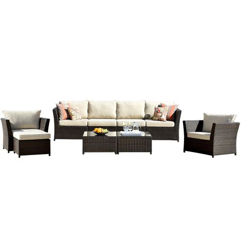 AmazonSmile: ovios Patio Furniture Set, Backyard Sofa Outdoor Furniture ...