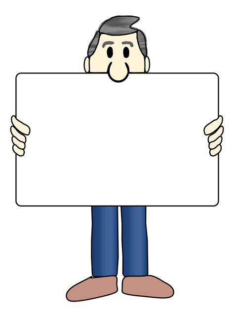 Clipart - Man and Sign