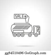 900+ Gasoline Tanker Flat Line Design Vector Icon Clip Art | Royalty Free - GoGraph
