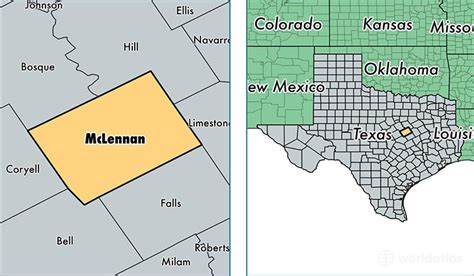 Map Of Mclennan County Texas - Cities And Towns Map