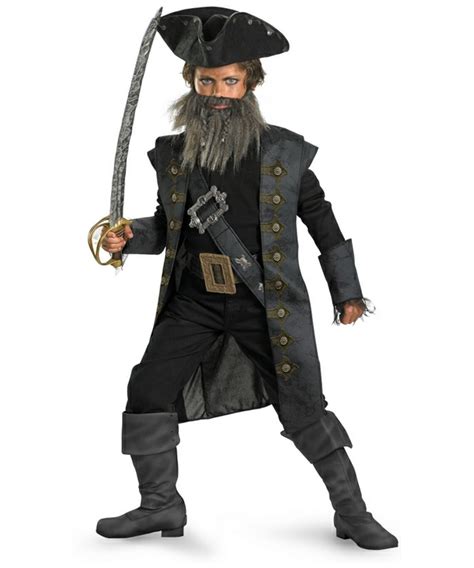 Black Beard Kids/teen Disney Halloween Costume