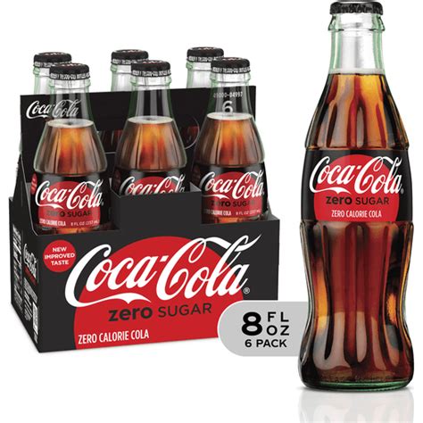 Coca-Cola Zero Sugar Glass Bottles, 8 fl oz, 6 Pack | Casey's Foods