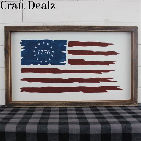 Tattered Flag Stencil - Craft Dealz