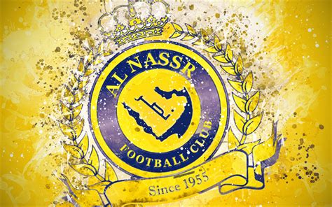 Download wallpapers Al-Nassr FC, 4k, paint art, logo, creative, Saudi ...