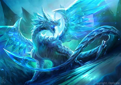 The Legendary Crystal Dragon - Opticale | Dragones, Dragón de hielo ...