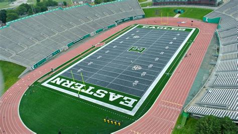 EMU's gray football field