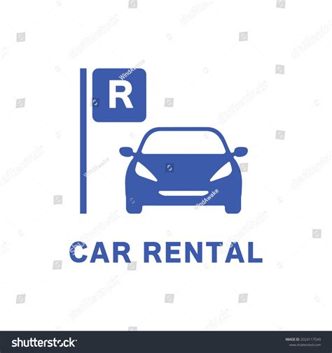 Blue Car Rental Sign Vector Stock Vector (Royalty Free) 2024117549 ...