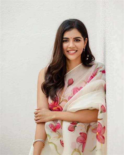 Kalyani Priyadarshan is a vision in a white floral organza saree!