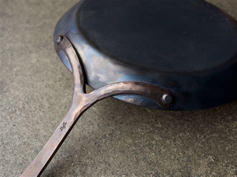 Hand-Forged Carbon Steel Skillet with Bronze Handle, by Blanc Creative ...