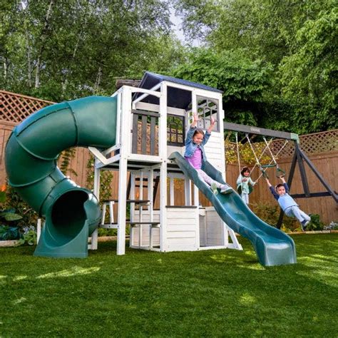 Wrangler Way Swing Set | Outdoor Clubhouse | KidKraft