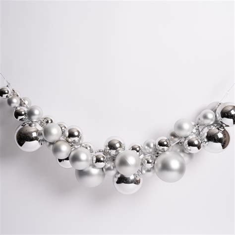 36 Inch Silver Ball Garland