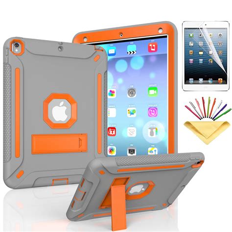 iPad Air 2 Case with Soft Screen Protector, Dteck Heavy Duty Shockproof Three Layer Plastic and ...