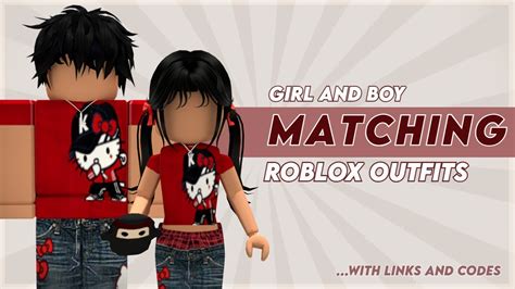 MATCHING roblox outfits - girl and boy w/ codes & links | itslxse ♡ - YouTube