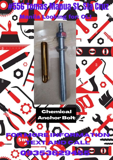 Chemical Anchor Bolt, Commercial & Industrial, Construction Tools & Equipment on Carousell