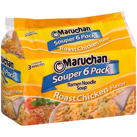 Maruchan Ramen Noodle Soup Roast Chicken Flavor Souper 6Pk, 6-3 oz Packages | Hy-Vee Aisles ...