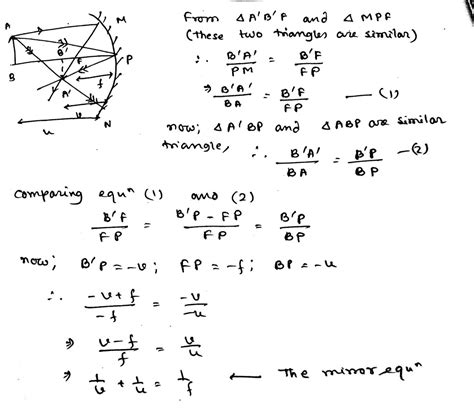 Derive CONCAVE mirror formula in case of real image - Physics - Ray ...