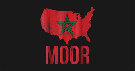 Moorish American T-Shirt America Amexem Moroccan Flag Tee - American ...