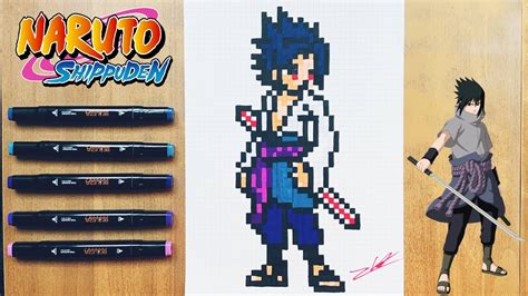 Dessin Facile Pour Enfants Apprendre A Dessiner Du Pixel Art Sasuke ...