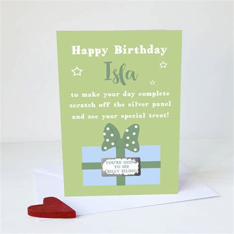 Personalised Scratch Off Surprise Birthday Card A5 By Giddy Kipper ...