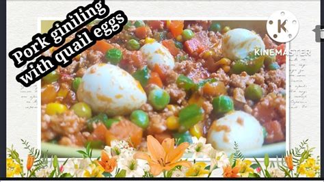 Pork Giniling with Quail eggs - YouTube