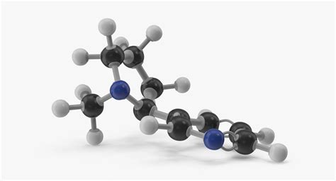 3d nicotine molecule model