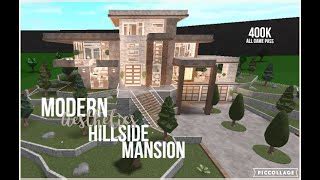 Modern Mansion Hillside Exterior Modern Mansion Hillside Bloxburg Houses - bmp-hoser