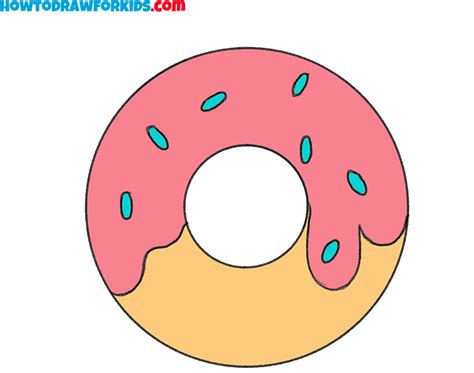 How to Draw a Donut for Kindergarten - Easy Drawing Tutorial For Kids